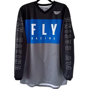 Fly Racing Jersey Mens Medium F-16 Motocross BMX Offroad Dirt Bike Spellout